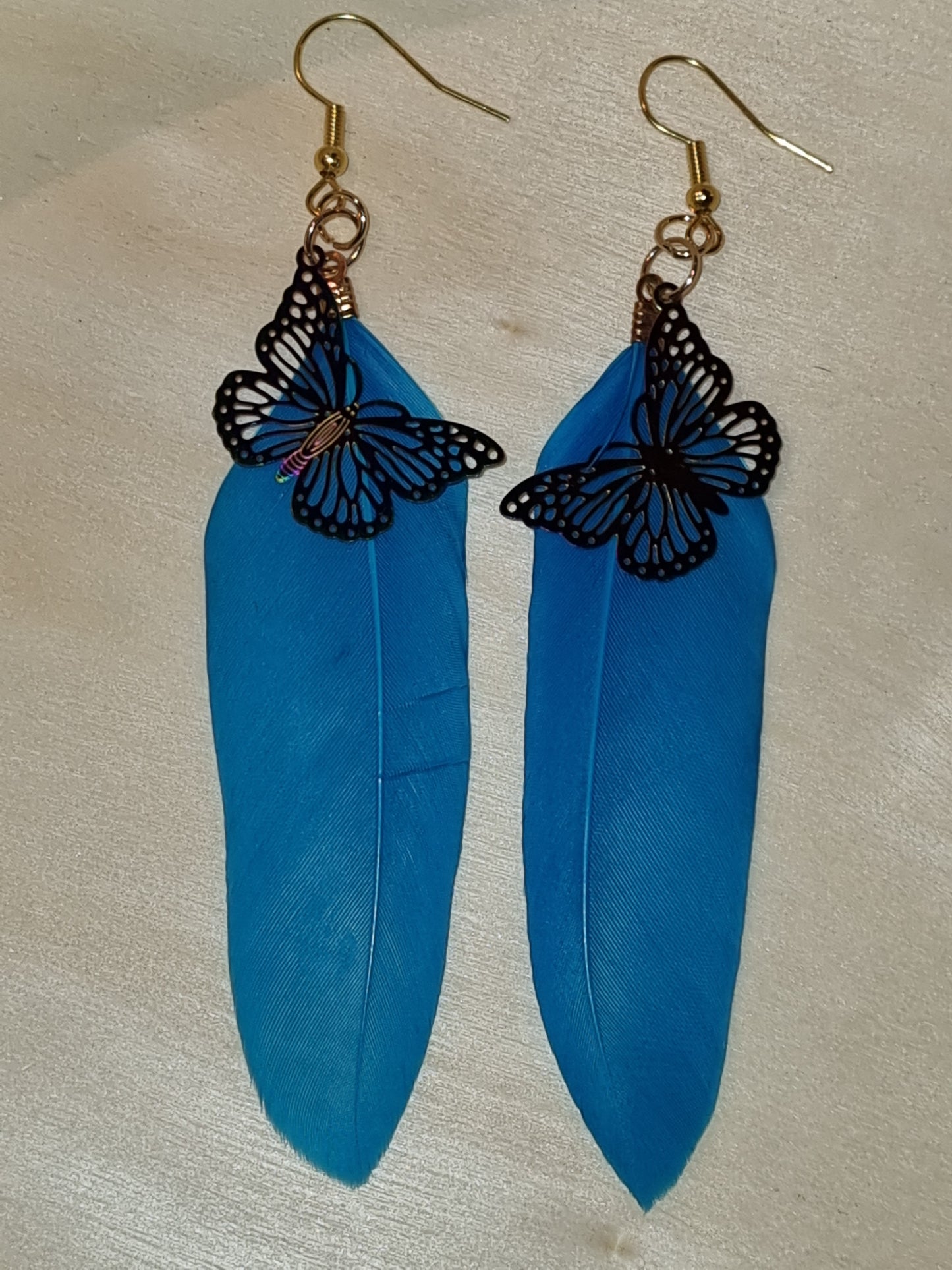 Boucles d'oreilles plumes