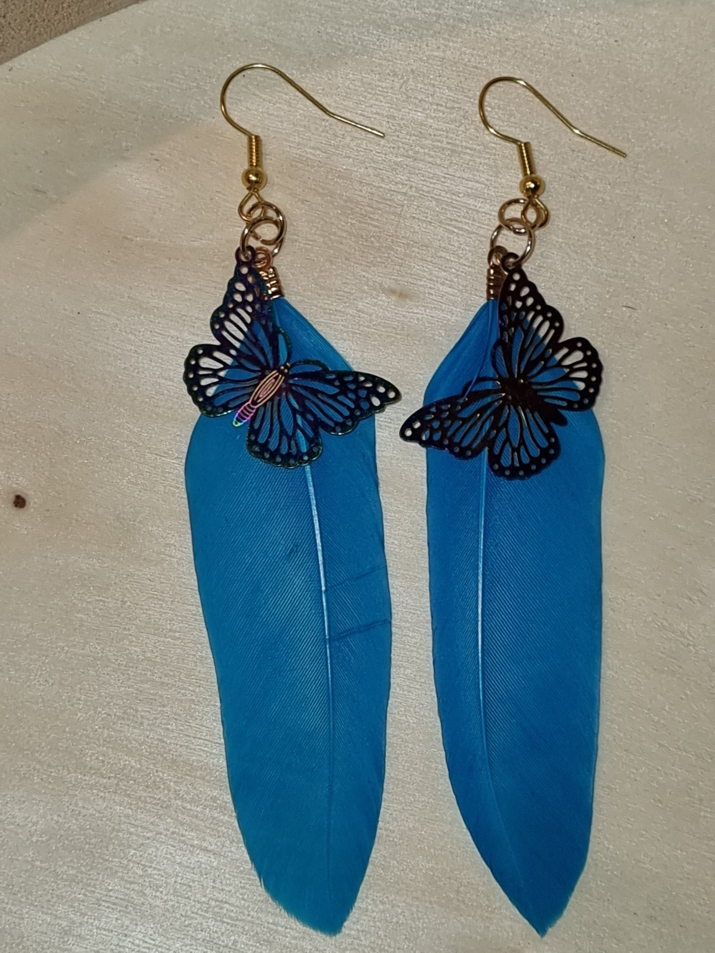 Boucles d'oreilles plumes