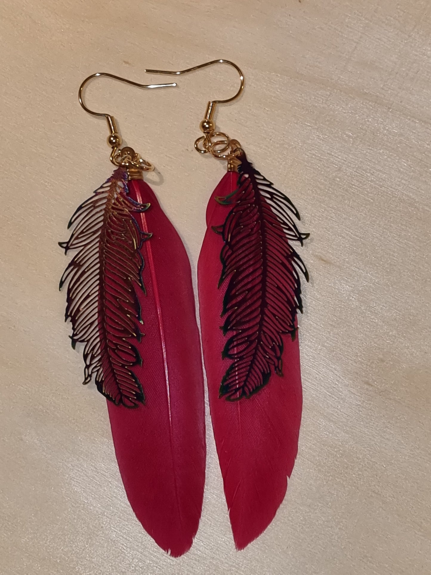 Boucles d'oreilles plumes