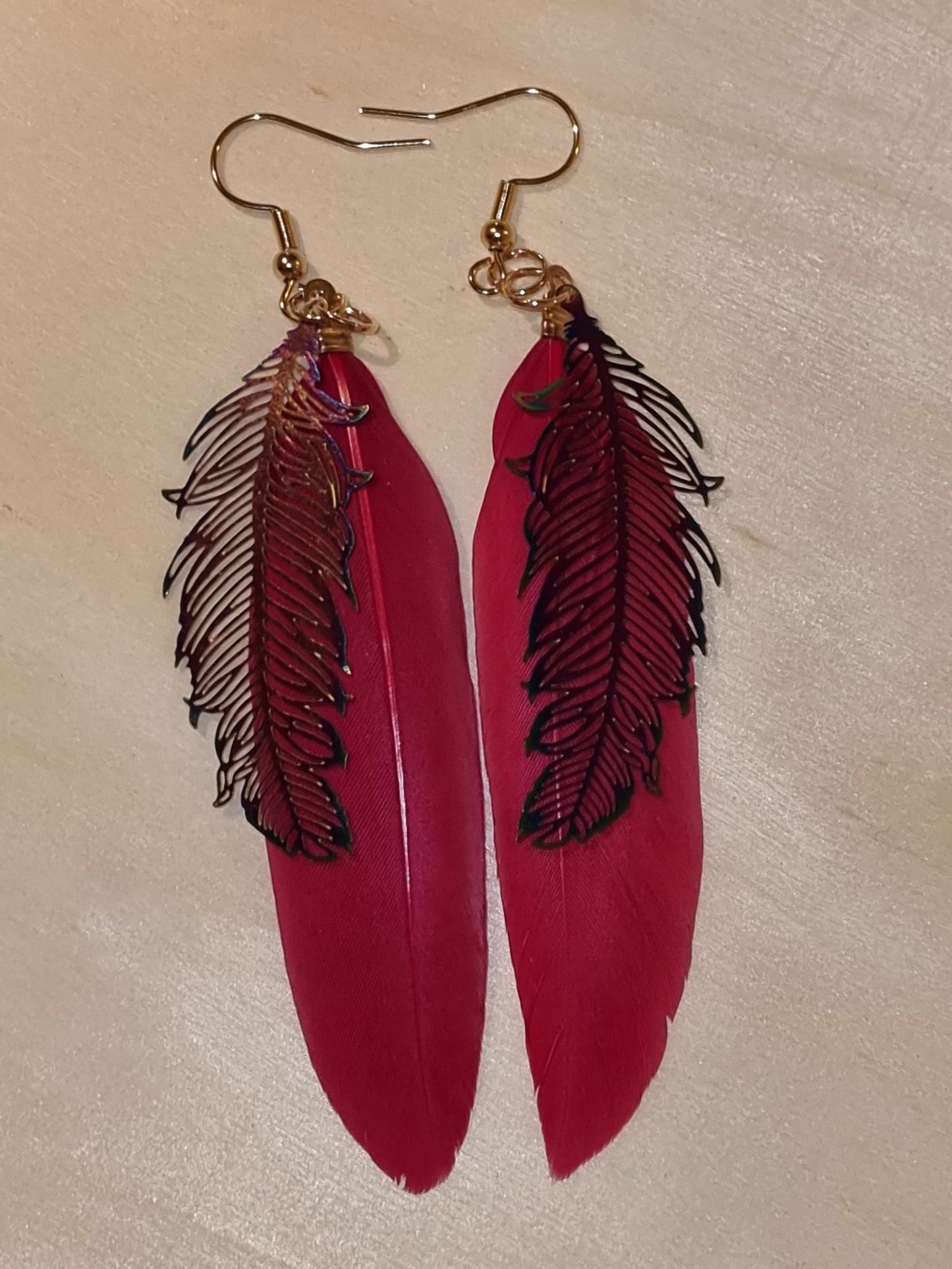 Boucles d'oreilles plumes