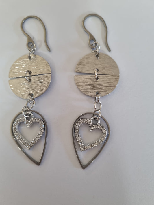 Boucles d'oreilles fantaisie coeurs