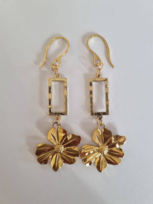 Boucles d'oreilles fantaisie fleurs