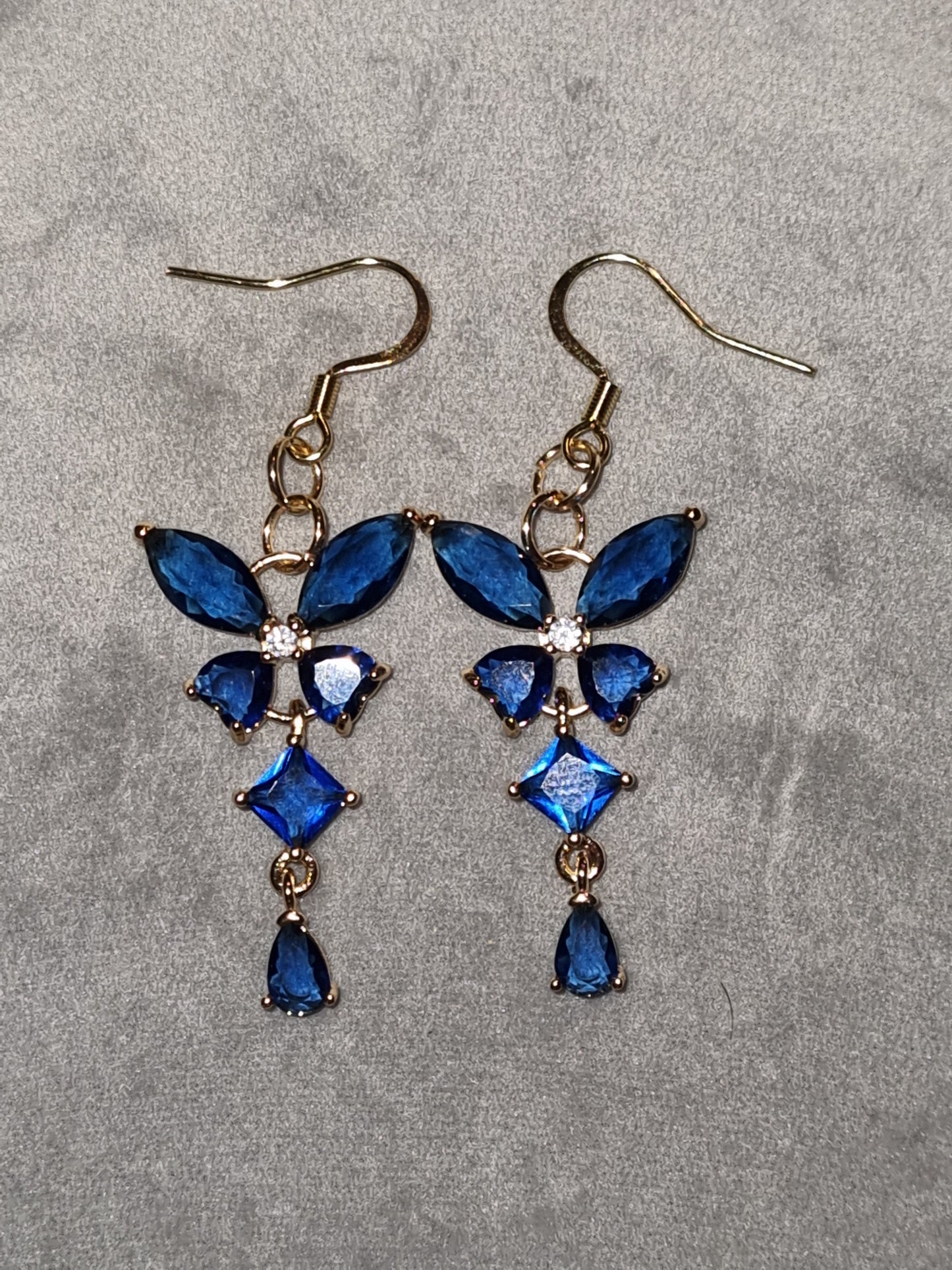 Boucles d'oreilles fantaisie joli bleu