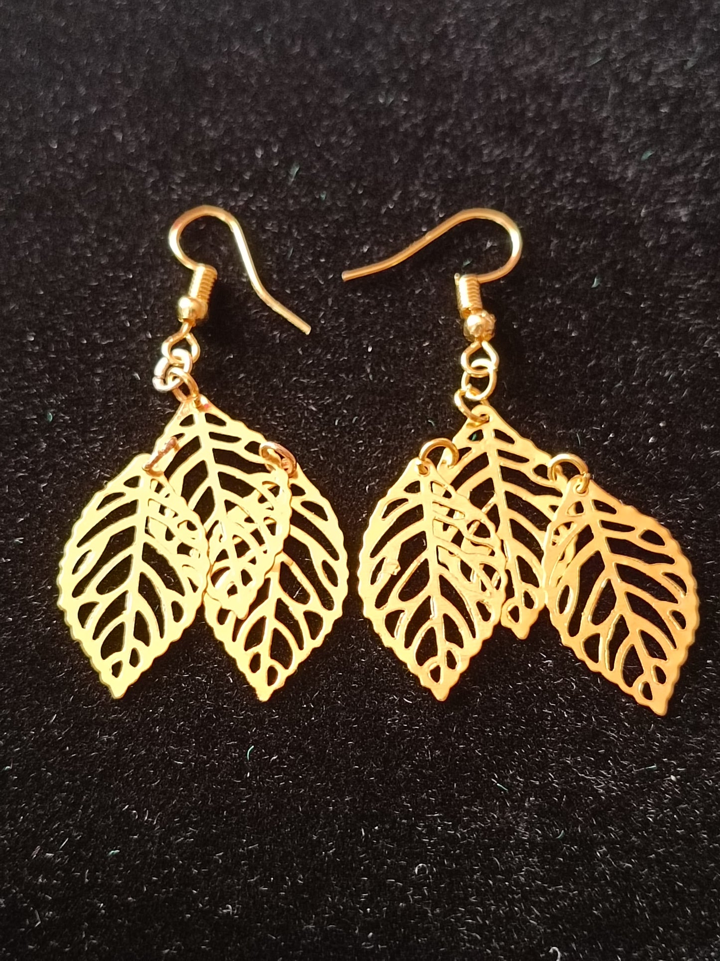 boucles d'oreilles feuilles