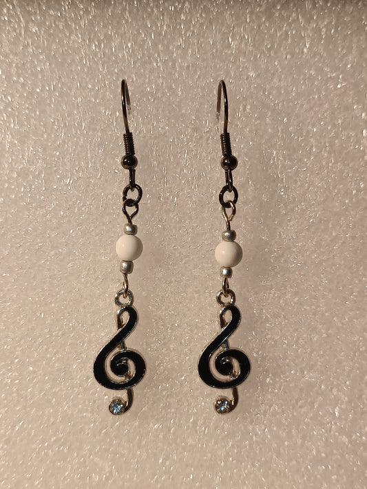 Boucles d'oreilles notes de mudique