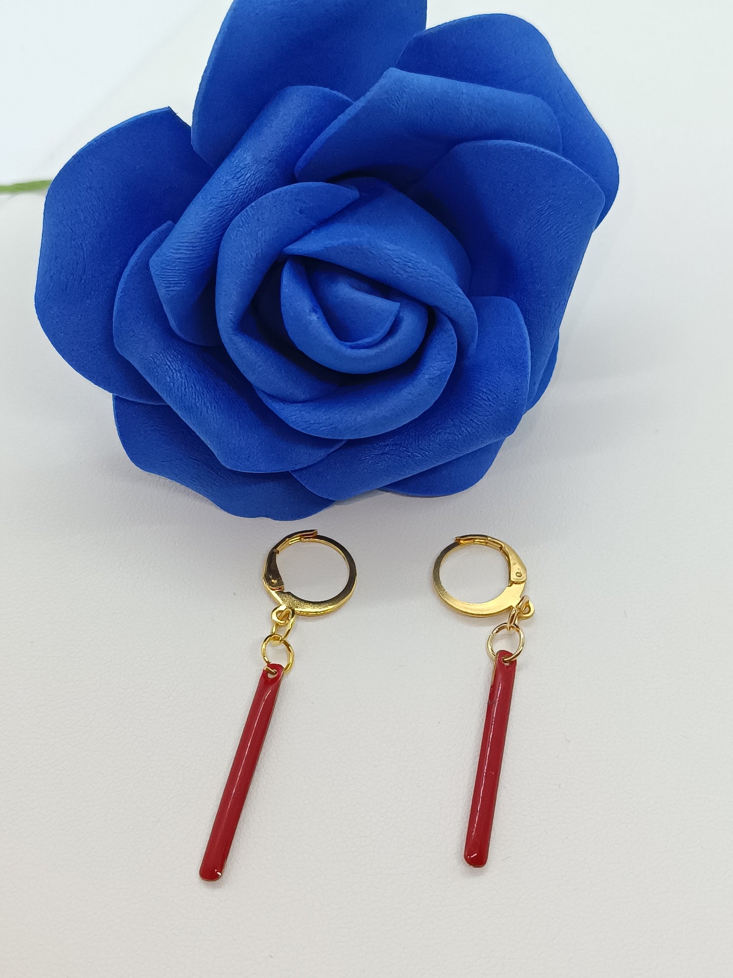 Boucles d'oreilles rouge